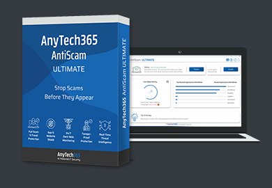 AnyTech365 AntiScam Ultimate box and laptop